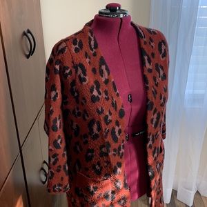 Torrid Leopard Sweater Jacket
